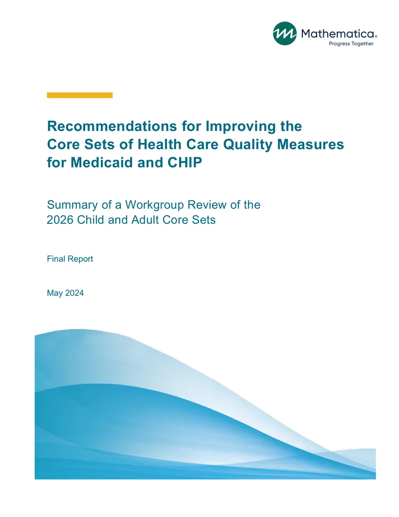 Recommendations for Improving Health Care Quality Measures preview page 1