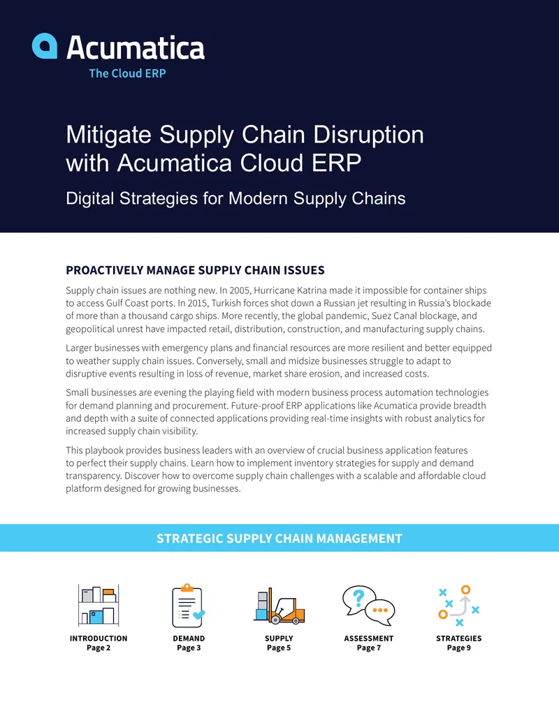 Strategic Supply Chain Management Playbook preview page 1