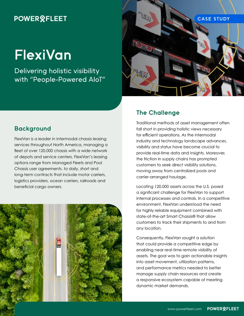 FlexiVan Chassis Leasing Visibility Solutions preview page 1