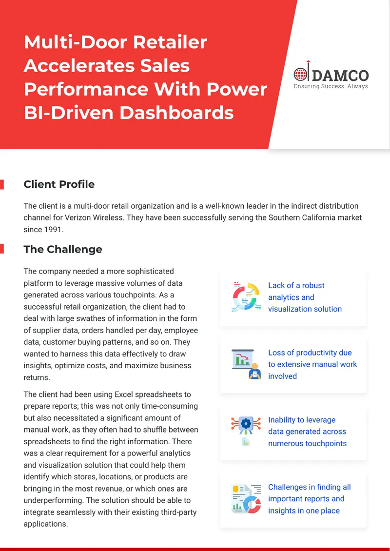 Multi-Door Retailer Analytics Solution Case Study preview page 1