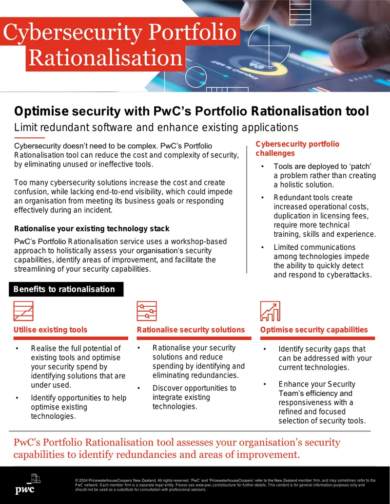 Cybersecurity Portfolio Rationalisation Approach preview page 1