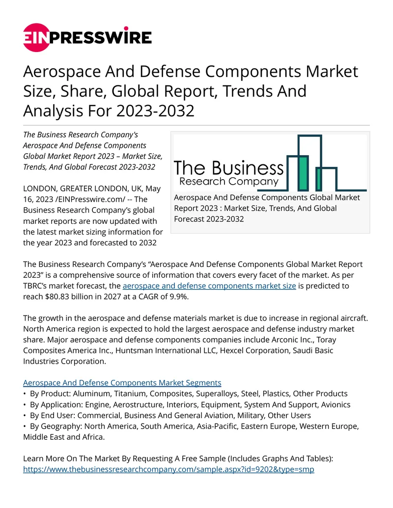 Aerospace and Defense Components Global Market Report 2023 preview page 1