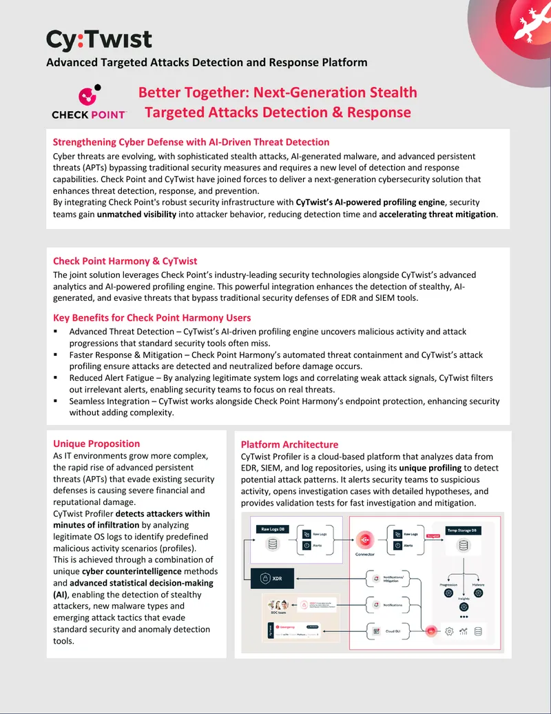 Advanced Targeted Attacks Detection and Response Platform preview page 1