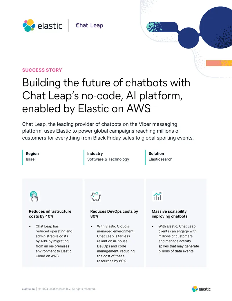 Chat Leap Success Story with Elastic on AWS preview page 1