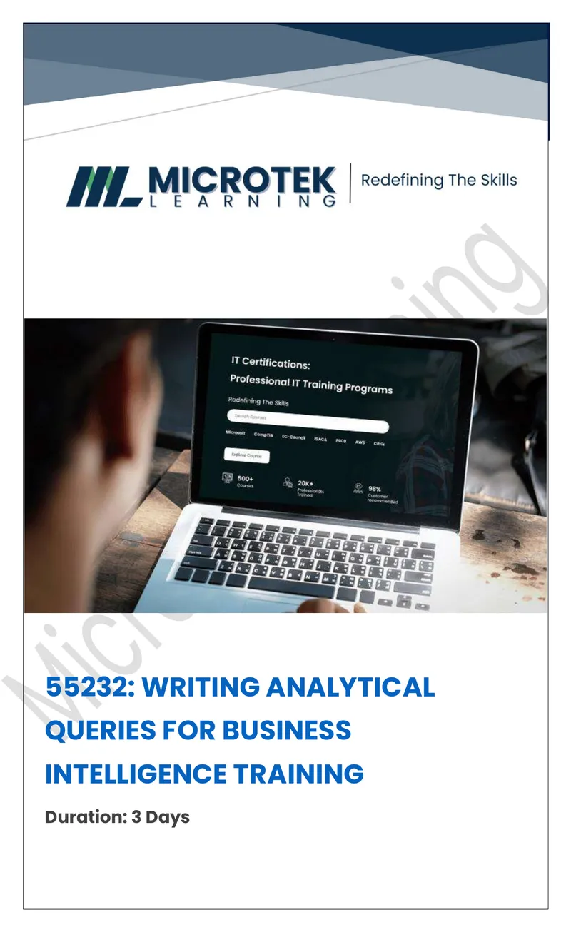 Writing Analytical Queries for Business Intelligence Training preview page 1