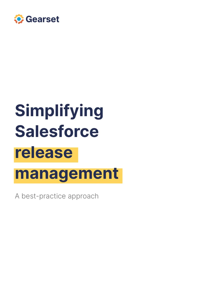 Best-Practice Release Management Framework for Salesforce preview page 1