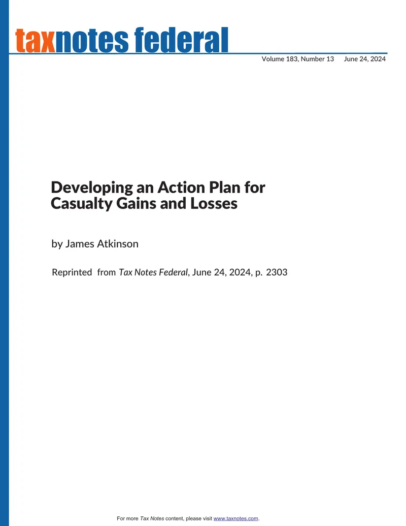Developing an Action Plan for Casualty Gains and Losses preview page 1