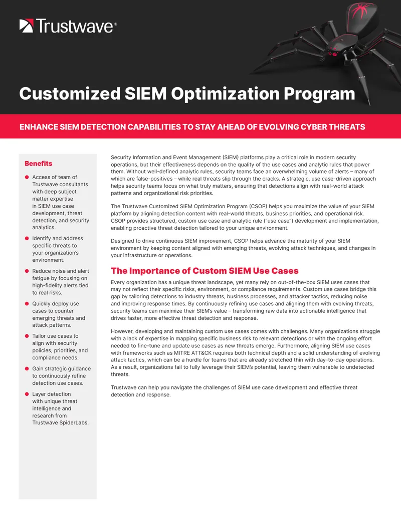 Customized SIEM Optimization Program Overview preview page 1