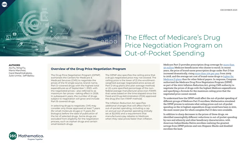 Impact of Medicare Drug Price Negotiation on Spending preview page 1