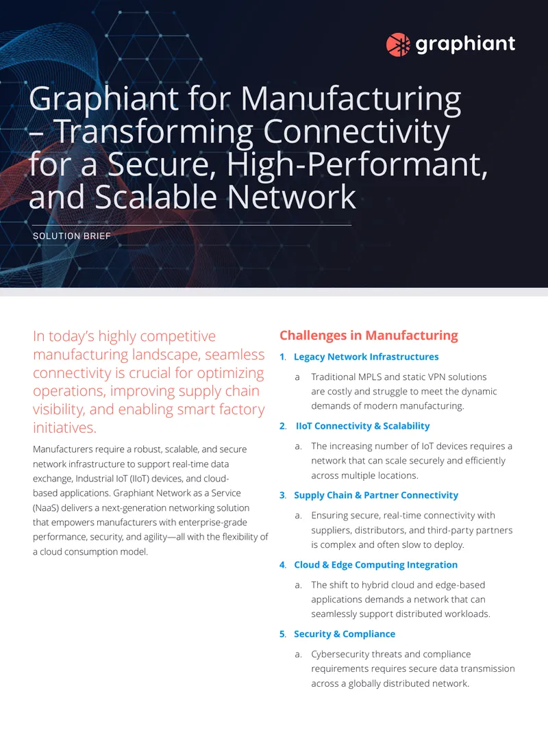 Graphiant Network as a Service for Manufacturing preview page 1