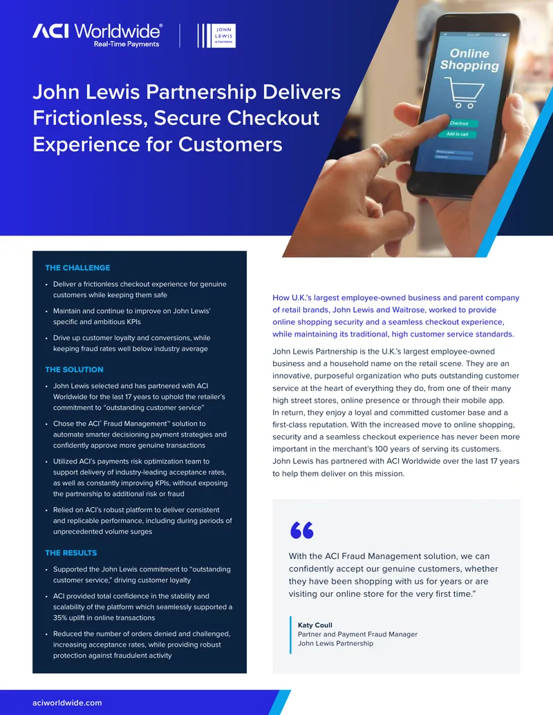 John Lewis Partnership Enhances Online Shopping Security preview page 1