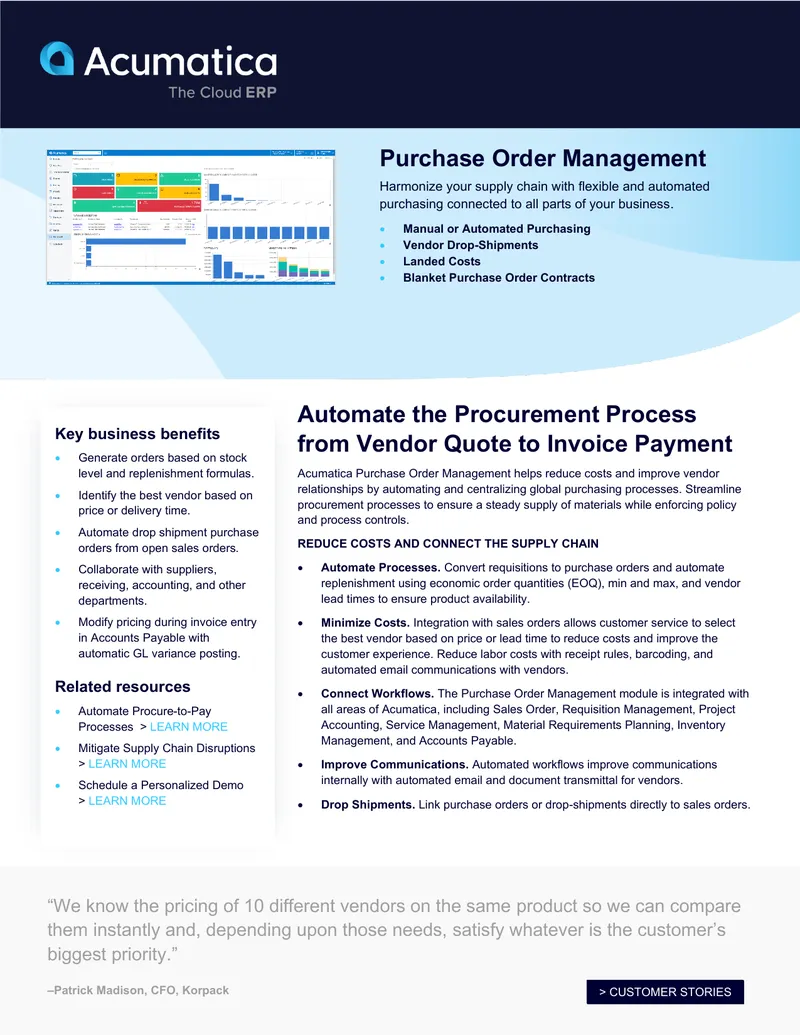 Purchase Order Management System Overview preview page 1