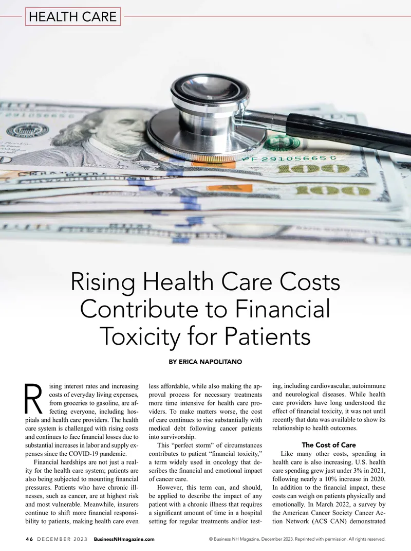 Impact of Rising Health Care Costs on Patients preview page 1