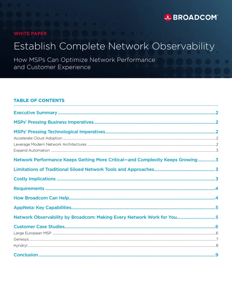 Establish Complete Network Observability for MSPs preview page 1