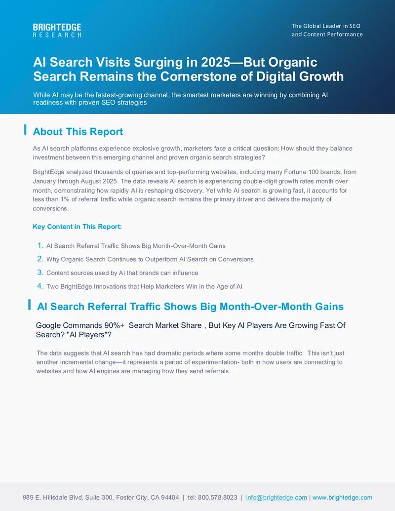 AI Search Growth and Organic Search Performance Analysis preview page 1