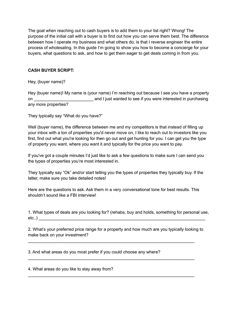 Cash Buyer Outreach and Engagement Guide preview page 1