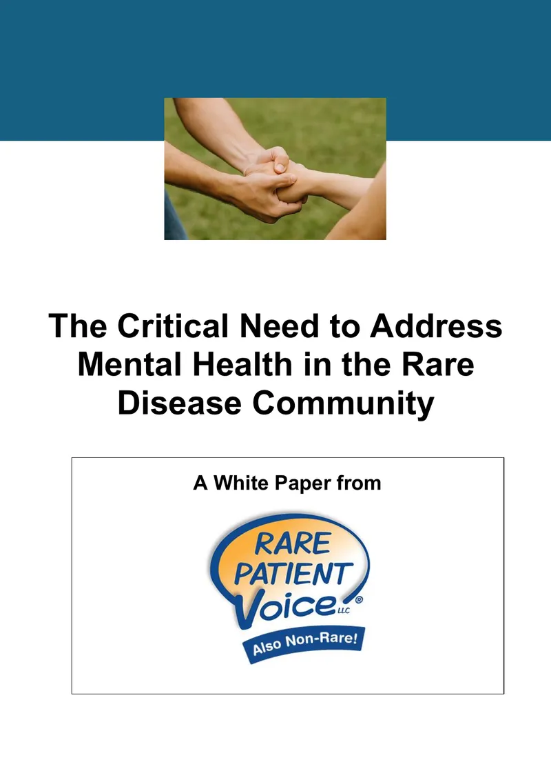 Addressing Mental Health in the Rare Disease Community preview page 1