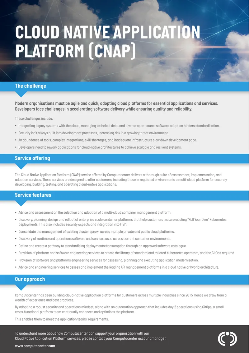 Cloud Native Application Platform Services Overview preview page 1
