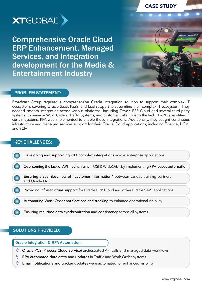 Oracle Cloud ERP Integration for Media Industry preview page 1