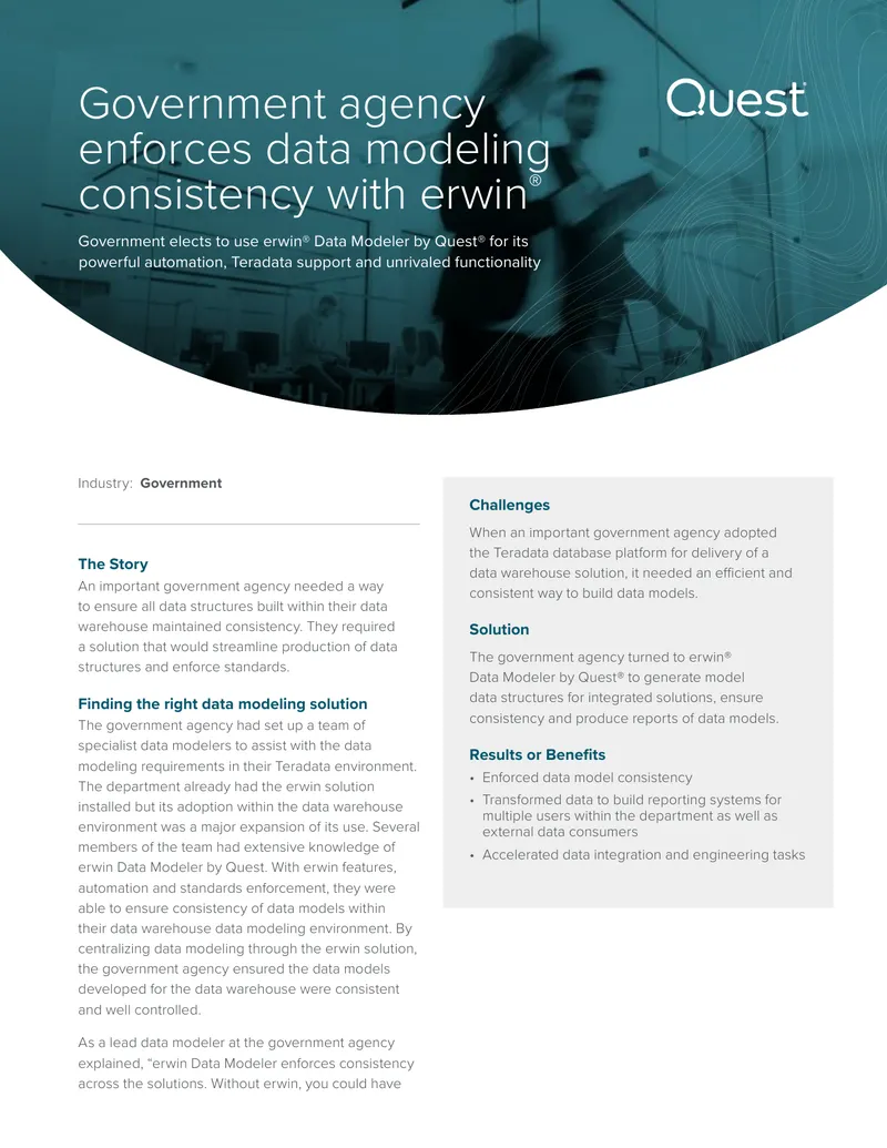 Government Agency Data Modeling Solution Implementation preview page 1