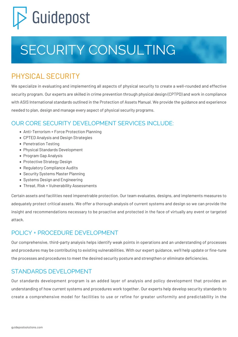 Physical Security Program Development Guide preview page 1