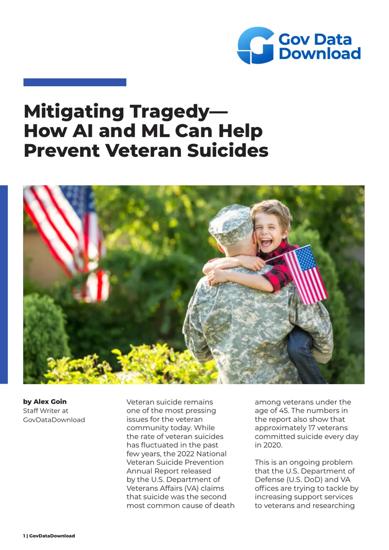 AI and ML Strategies for Preventing Veteran Suicides preview page 1