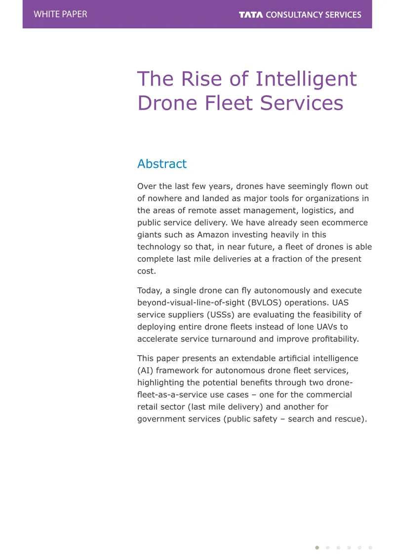 AI Framework for Autonomous Drone Fleet Services preview page 1