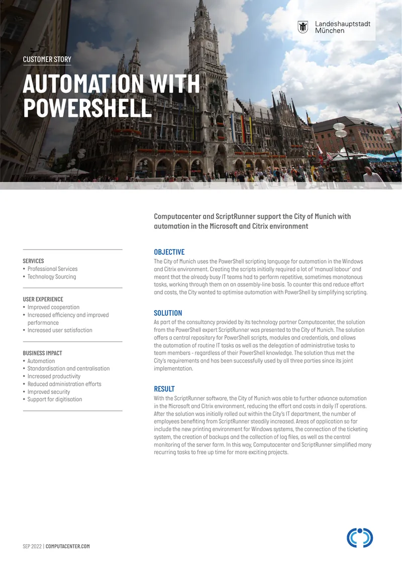 PowerShell Automation Implementation for City of Munich preview page 1