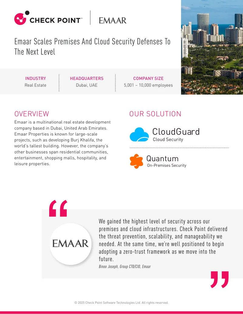 Emaar's Enhanced Security Infrastructure Case Study preview page 1