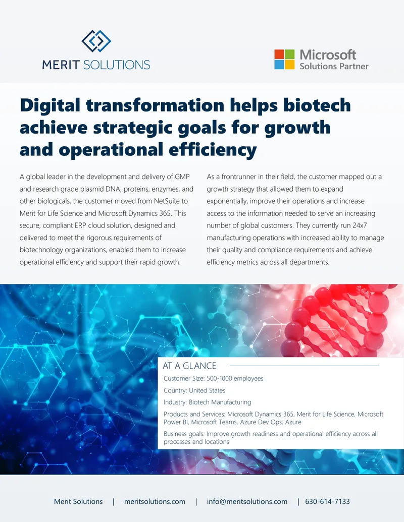 Digital Transformation in Biotech Manufacturing preview page 1