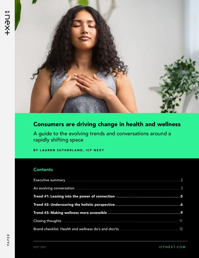 Consumers Driving Change in Health and Wellness preview page 1