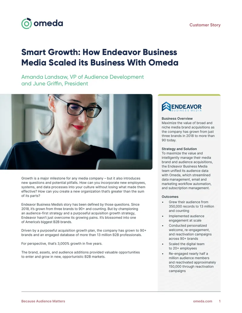 Endeavor Business Media Growth Strategy Case Study preview page 1