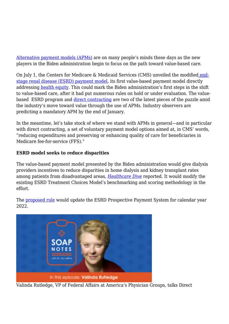 Alternative Payment Models and Direct Contracting Overview preview page 1