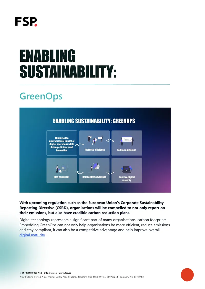GreenOps Implementation for Sustainable Digital Operations preview page 1
