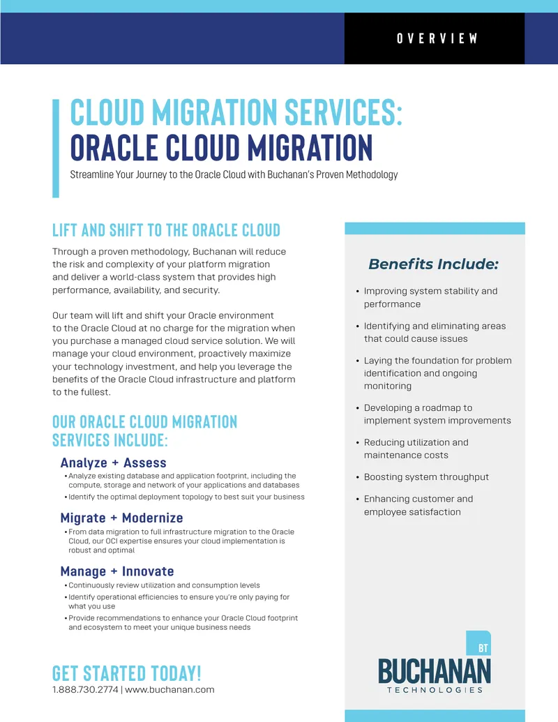Oracle Cloud Migration Services Overview preview page 1