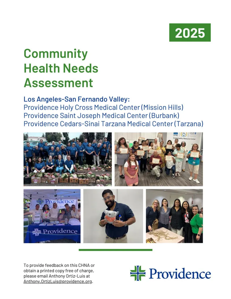 Providence San Fernando Valley Hospitals Community Health Needs Assessment 2025 preview page 1