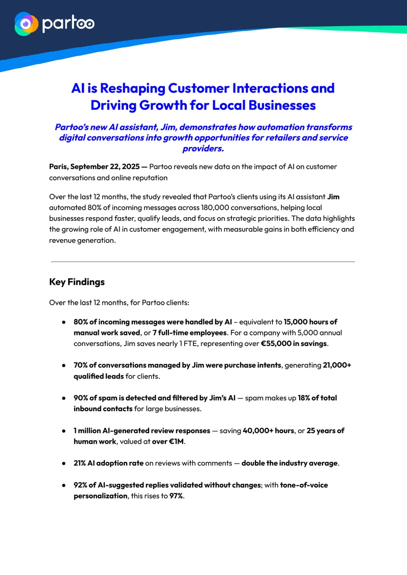 AI Impact on Customer Engagement for Local Businesses preview page 1