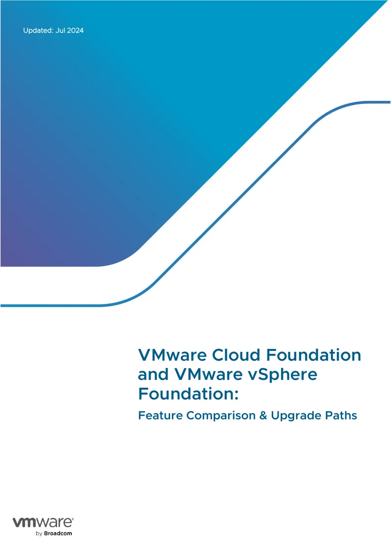 VMware Cloud Foundation and vSphere Foundation Feature Comparison preview page 1
