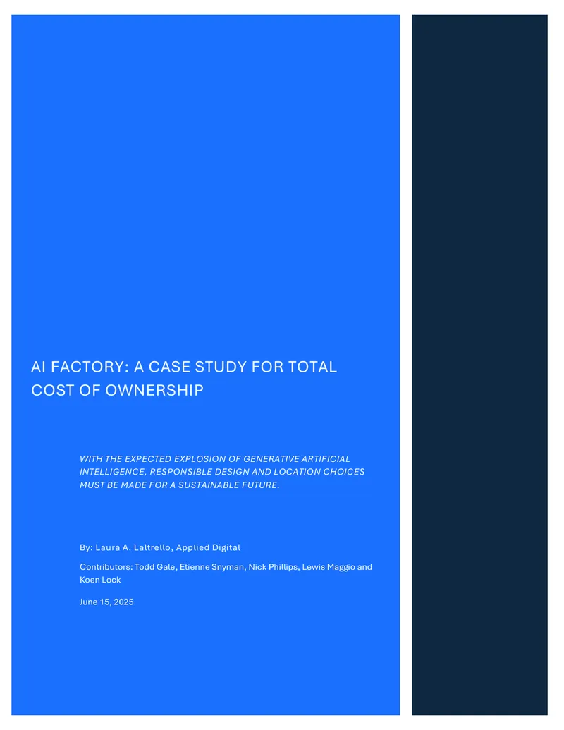 AI Factory Case Study on Total Cost of Ownership preview page 1