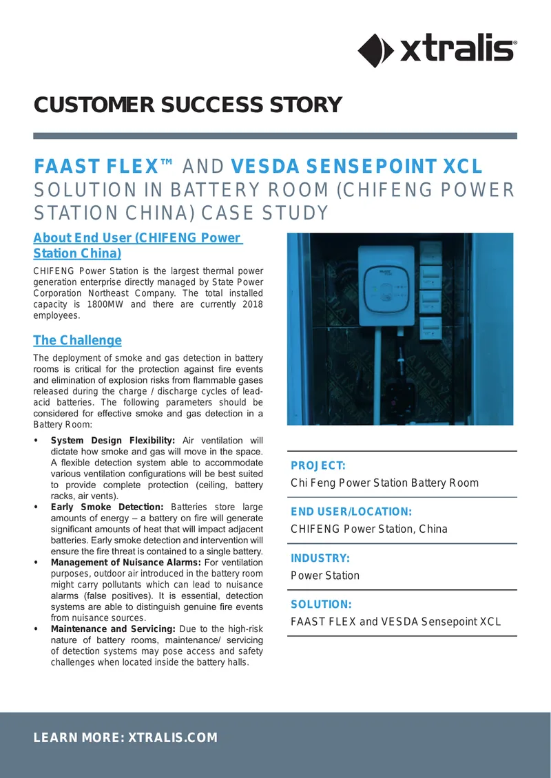 FAAST FLEX and VESDA Sensepoint XCL Solution Case Study preview page 1