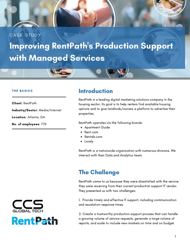 Improving RentPath's Production Support with Managed Services preview page 1