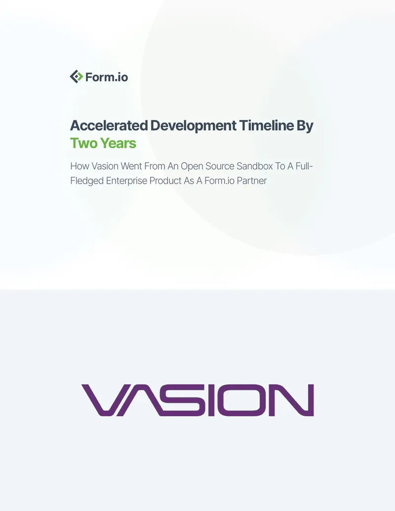 Vasion's Development Acceleration Through Form.io Partnership preview page 1