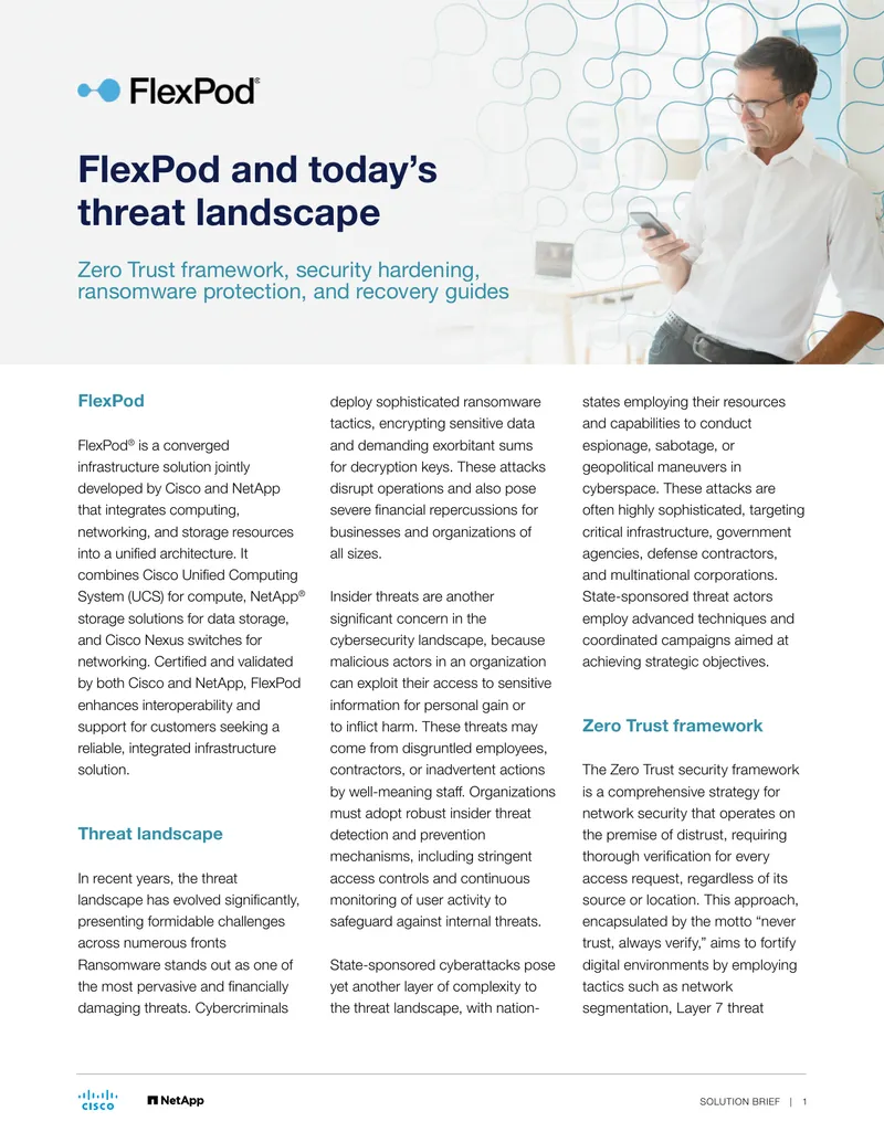 FlexPod Security Hardening and Ransomware Protection Guide preview page 1