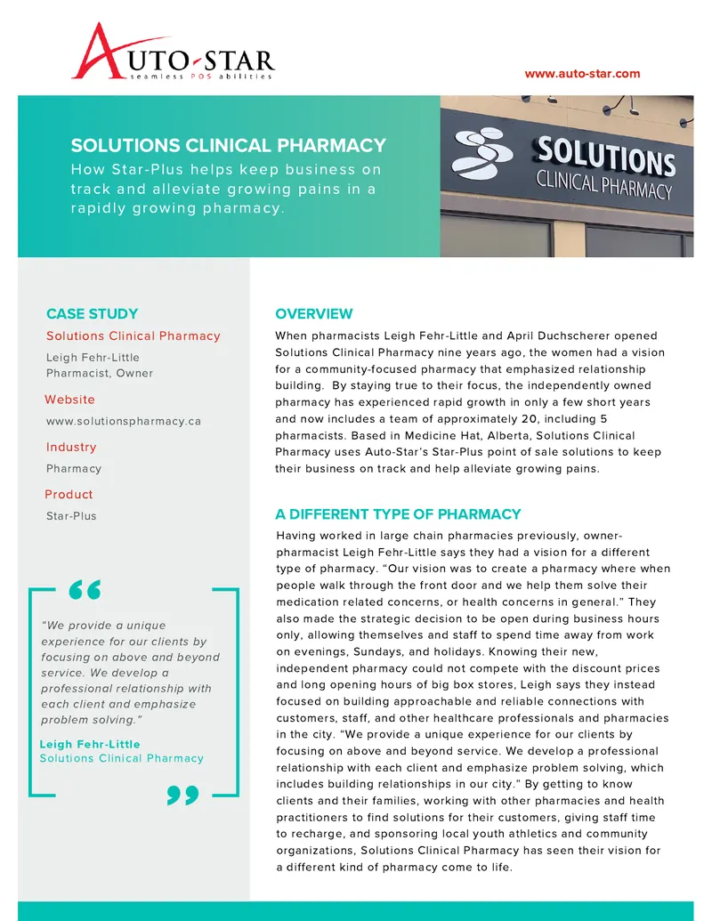 Solutions Clinical Pharmacy Case Study preview page 1