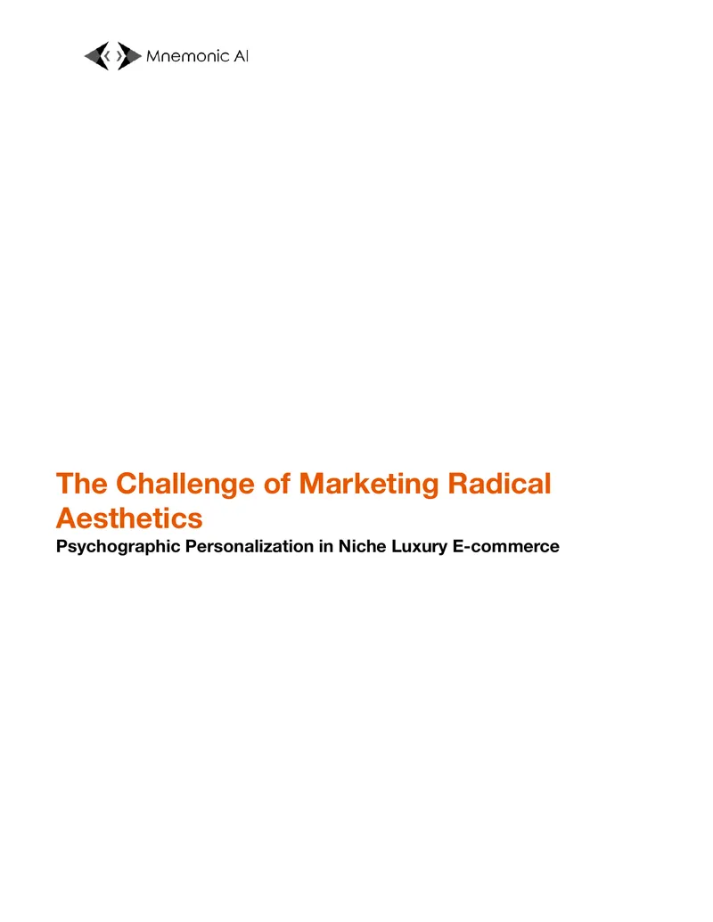 Psychographic Personalization in Luxury E-commerce preview page 1