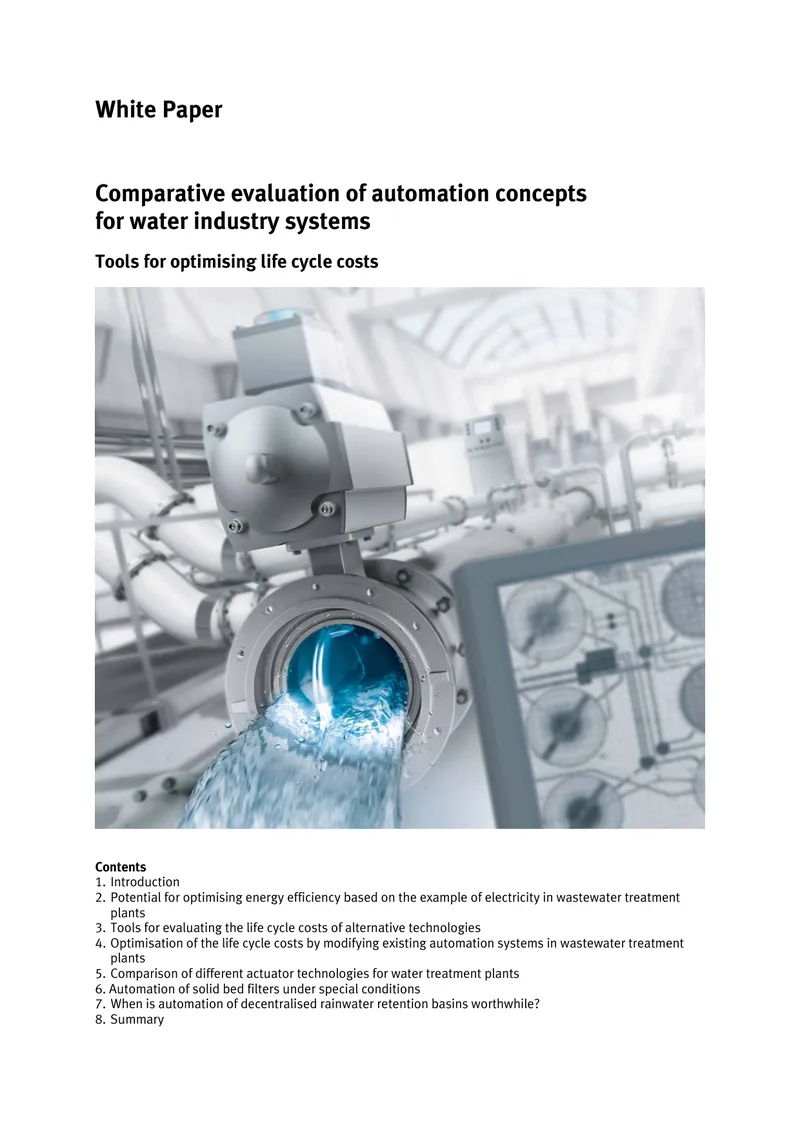 Comparative Evaluation of Automation Concepts for Water Industry Systems preview page 1