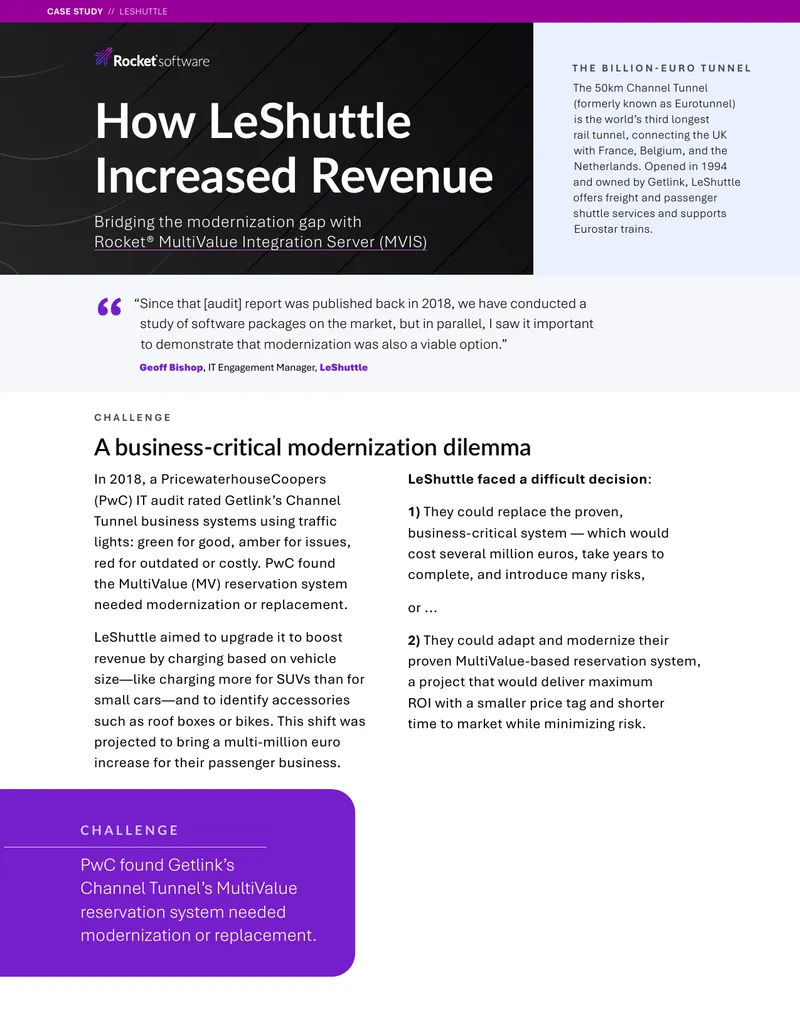 LeShuttle Modernization Case Study with Rocket MVIS preview page 1