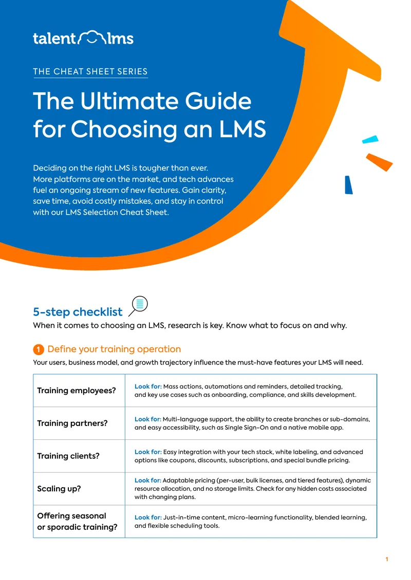 Guide for Choosing a Learning Management System preview page 1