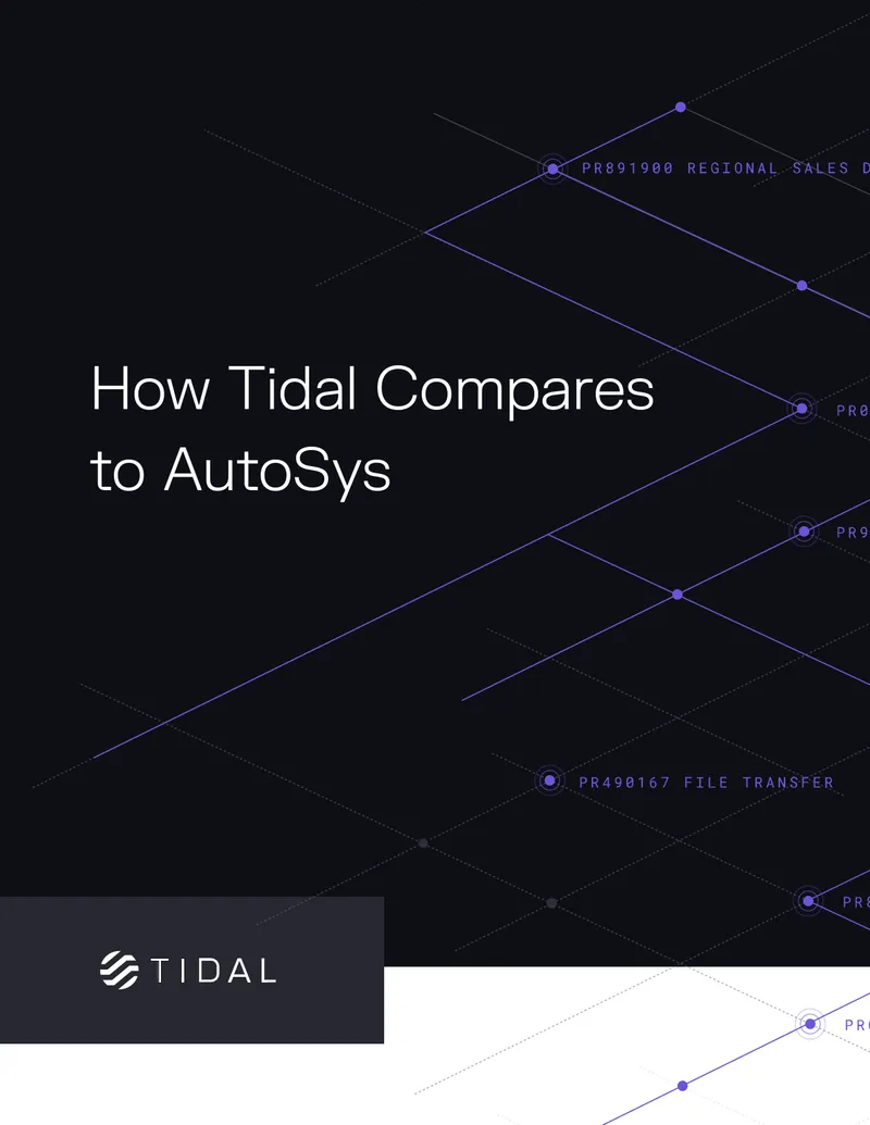 Comparison of Tidal and AutoSys Workload Automation preview page 1