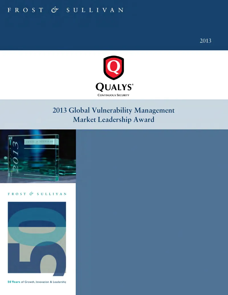 Analysis of Vulnerability Management Market Leadership preview page 1